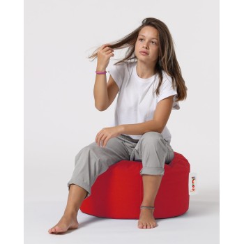 Garden Pouffe Round Pouf - Red Red