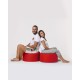 Garden Pouffe Round Pouf - Red Red