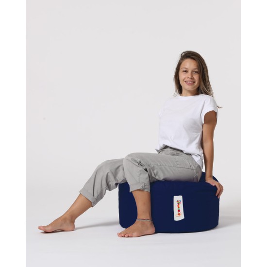 Garden Pouffe Round Pouf - Dark Blue Dark Blue