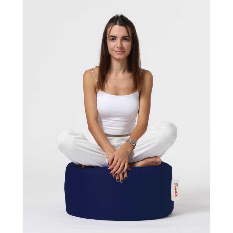 Garden Pouffe Round Pouf - Dark Blue Dark Blue