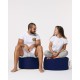 Garden Pouffe Round Pouf - Dark Blue Dark Blue