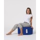 Garden Pouffe Round Pouf - Blue Blue Garden Pouffe Round Pouf - Blue Blue