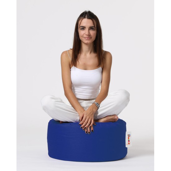 Garden Pouffe Round Pouf - Blue Blue Garden Pouffe Round Pouf - Blue Blue