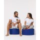 Garden Pouffe Round Pouf - Blue Blue Garden Pouffe Round Pouf - Blue Blue