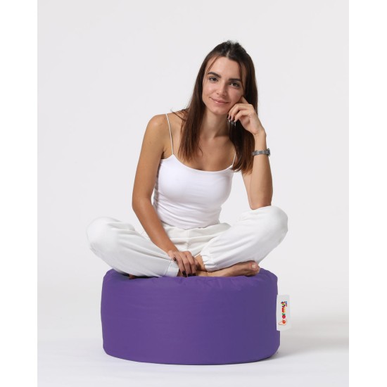 Garden Pouffe Round Pouf - Purple Purple Atelier del Sofa Garden Pouffe Round Pouf - Purple Purple
