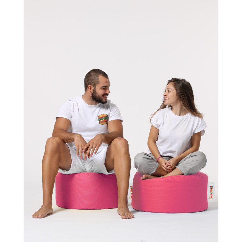 Atelier del Sofa Garden Pouffe Round Pouf - Pink Pink