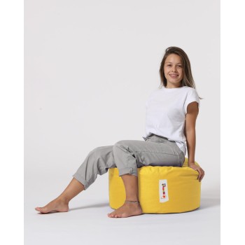Garden Pouffe Round Pouf - Yellow Yellow