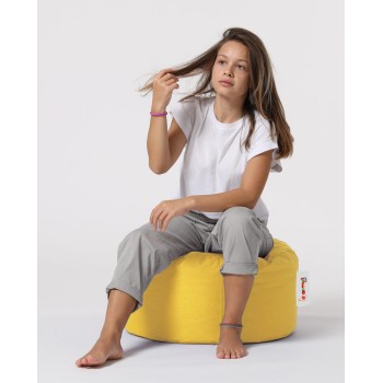 Garden Pouffe Round Pouf - Yellow Yellow