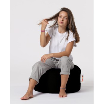 Garden Pouffe Round Pouf - Black Black