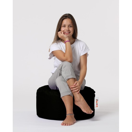 Garden Pouffe Round Pouf - Black Black Atelier del Sofa Garden Pouffe Round Pouf - Black Black