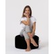 Garden Pouffe Round Pouf - Black Black Atelier del Sofa Garden Pouffe Round Pouf - Black Black