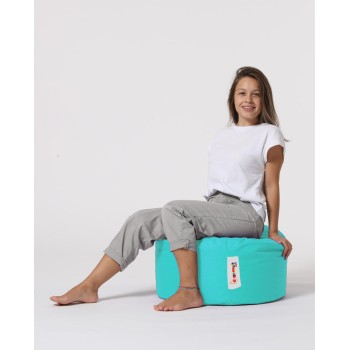 Garden Pouffe Round Pouf - Turquoise Turquoise