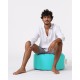 Atelier del Sofa Garden Pouffe Round Pouf - Turquoise Turquoise