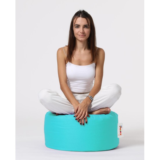 Atelier del Sofa Garden Pouffe Round Pouf - Turquoise Turquoise