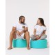 Atelier del Sofa Garden Pouffe Round Pouf - Turquoise Turquoise
