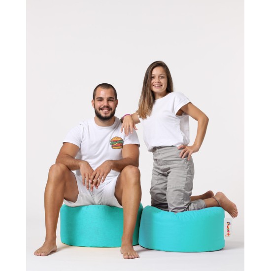 Atelier del Sofa Garden Pouffe Round Pouf - Turquoise Turquoise