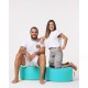 Atelier del Sofa Garden Pouffe Round Pouf - Turquoise Turquoise