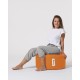 Garden Pouffe Round Pouf - Orange Orange Atelier del Sofa Garden Pouffe Round Pouf - Orange Orange