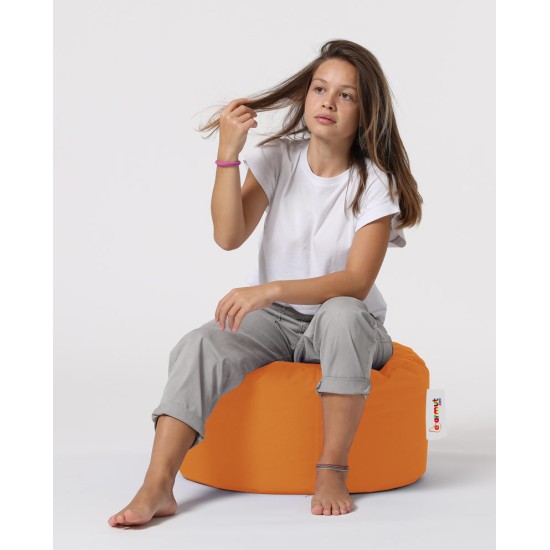 Garden Pouffe Round Pouf - Orange Orange Atelier del Sofa Garden Pouffe Round Pouf - Orange Orange