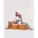 Garden Pouffe Round Pouf - Orange Orange Atelier del Sofa Garden Pouffe Round Pouf - Orange Orange