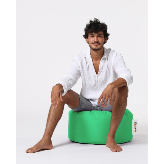 Garden Pouffe Round Pouf - Green Green Garden Pouffe Round Pouf - Green Green