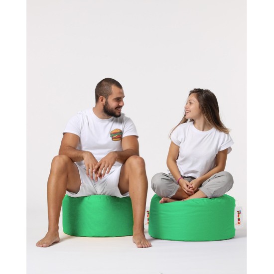 Garden Pouffe Round Pouf - Green Green Garden Pouffe Round Pouf - Green Green