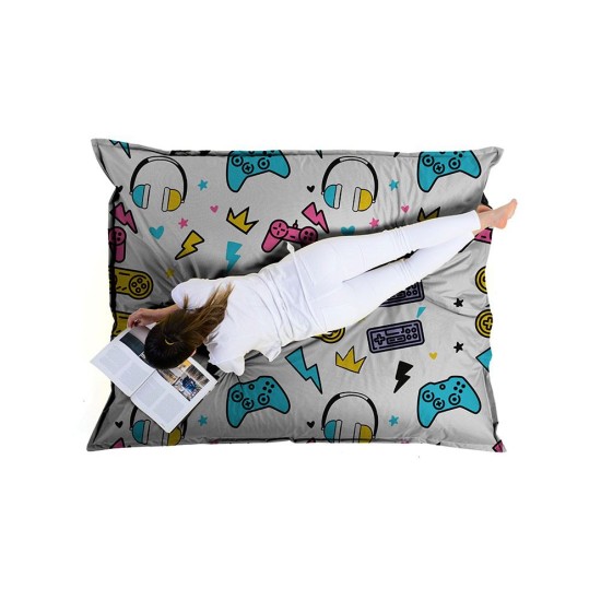 Garden Bean Bag Giant Game Console White Multicolor Garden Bean Bag Giant Game Console White Multicolor