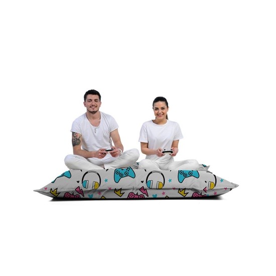 Garden Bean Bag Giant Game Console White Multicolor Garden Bean Bag Giant Game Console White Multicolor