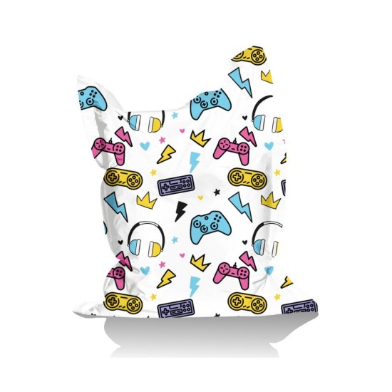 Garden Bean Bag Giant Game Console White Multicolor Garden Bean Bag Giant Game Console White Multicolor