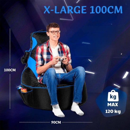 Garden Bean Bag Gamer - Blue, Black Blue
Black