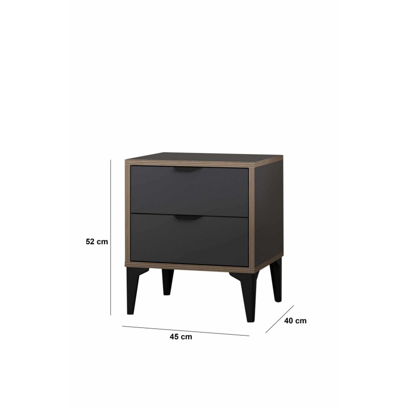 Nightstand Arden - Anthracite Anthracite
