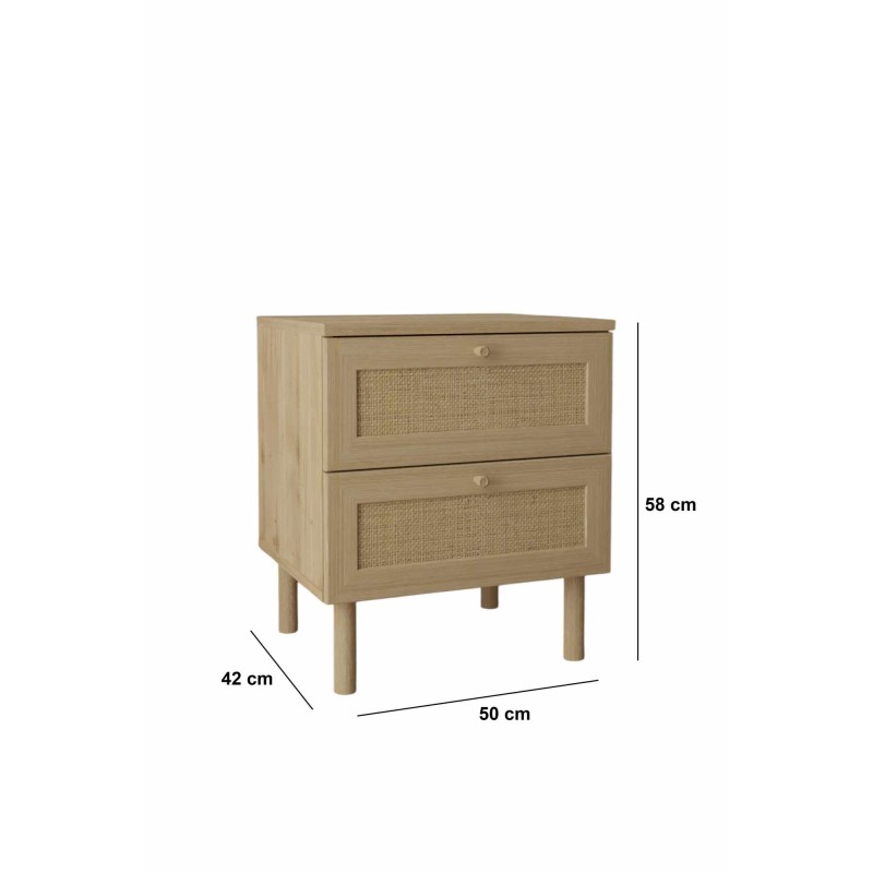 Nightstand Baru - Beige Beige