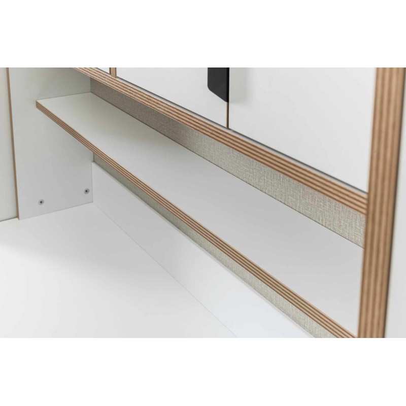 Multi Purpose Cabinet Arden Coffee - White White