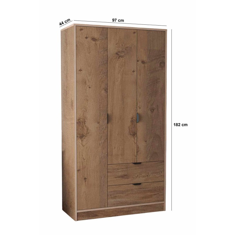 Wardrobe Arden 3 - Atlas Pine Atlas Pine