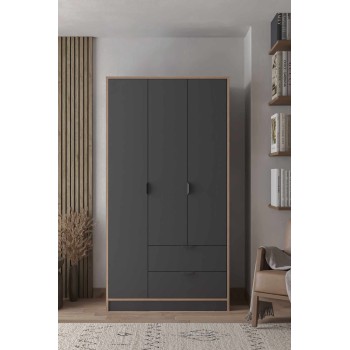Wardrobe Arden 3 - Anthracite Anthracite