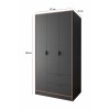 Wardrobe Arden 3 - Anthracite Anthracite