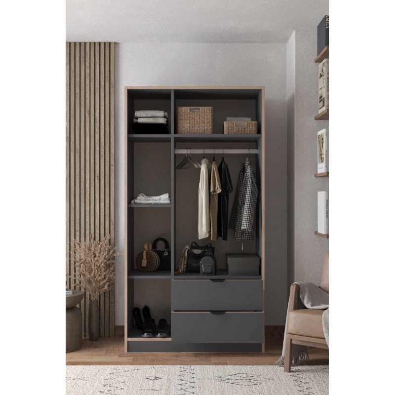 Wardrobe Arden 3 - Anthracite Anthracite
