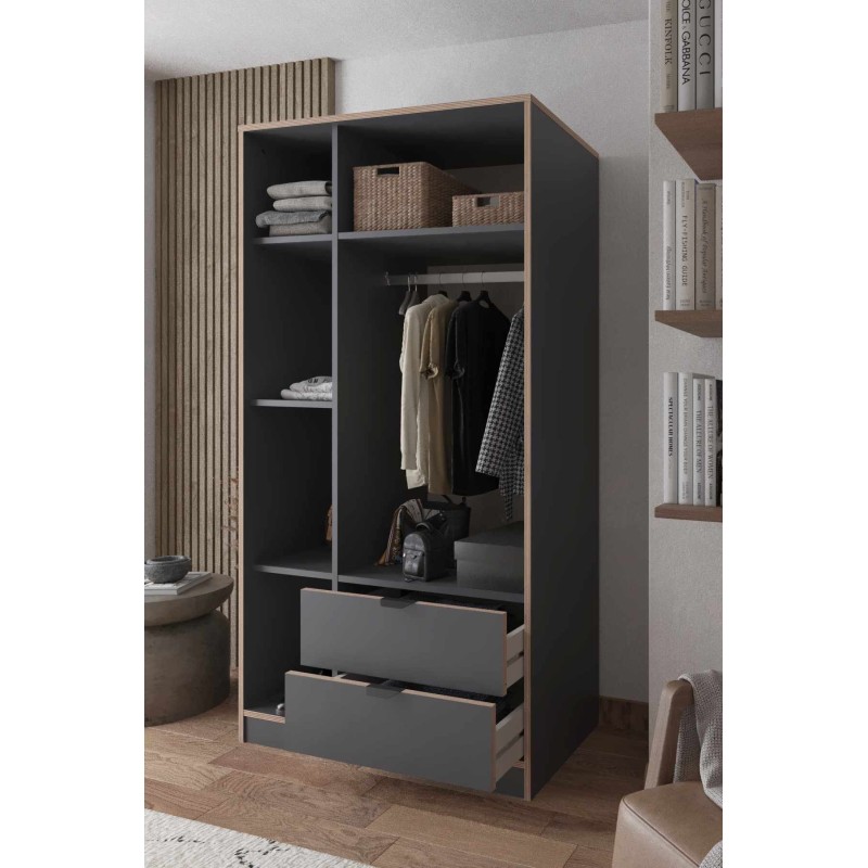 Wardrobe Arden 3 - Anthracite Anthracite