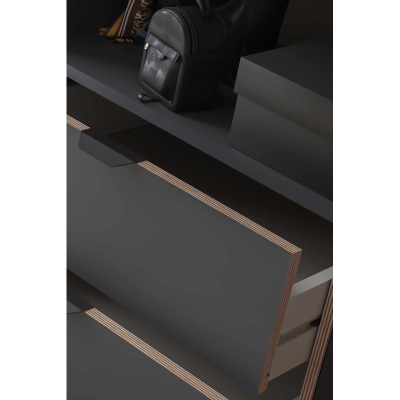 Wardrobe Arden 3 - Anthracite Anthracite