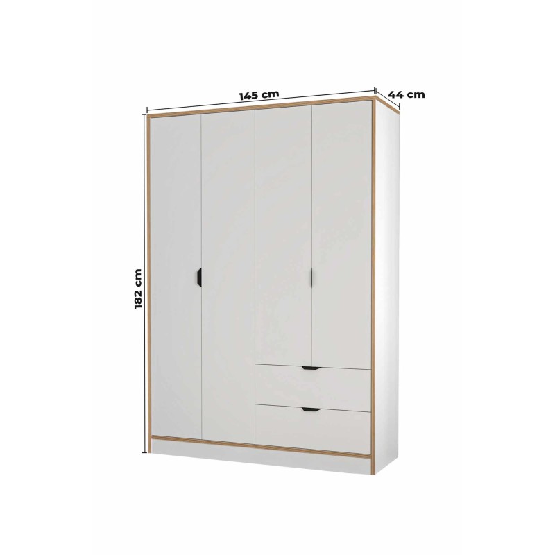 Wardrobe Arden 4 - White White