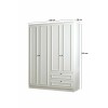 Wardrobe Mira 210 White