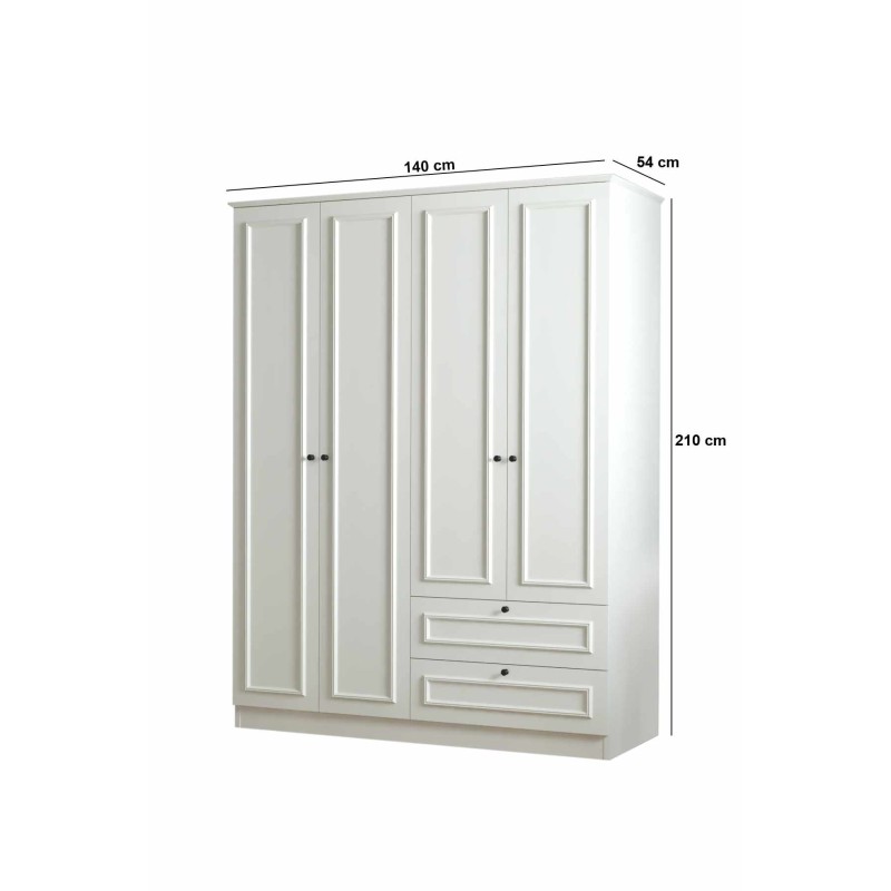 Wardrobe Mira 210 White