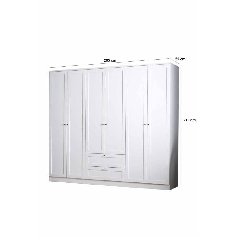 Wardrobe Terra 6 210 - White White