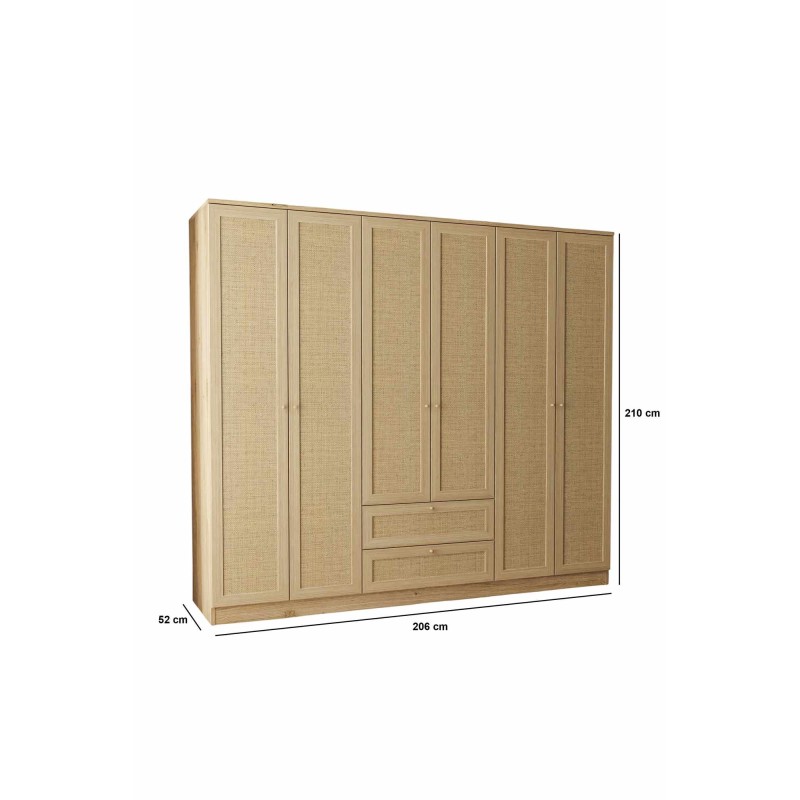 Wardrobe Baru 6 210 - Beige Beige