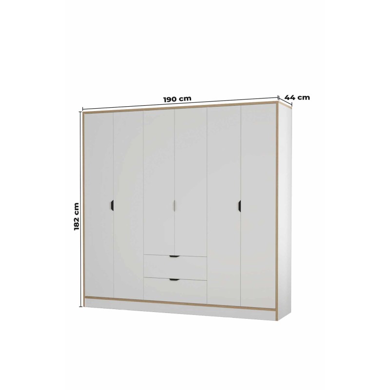 Wardrobe Arden 6 White