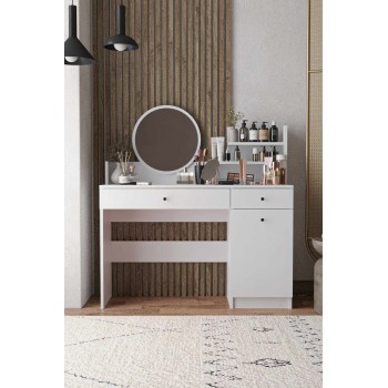 Make-Up Table Harmony 2 Round - White White