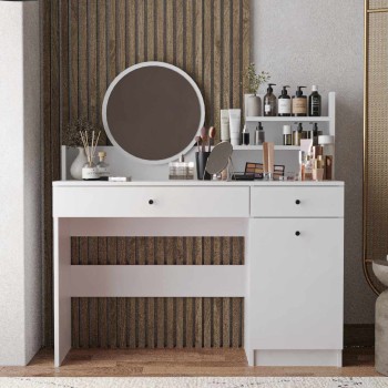 Make-Up Table Harmony 2 Round - White White