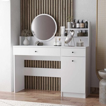 Make-Up Table Harmony 2 Round - White White