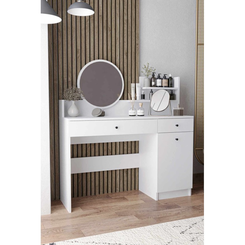 Make-Up Table Harmony 2 Round - White White