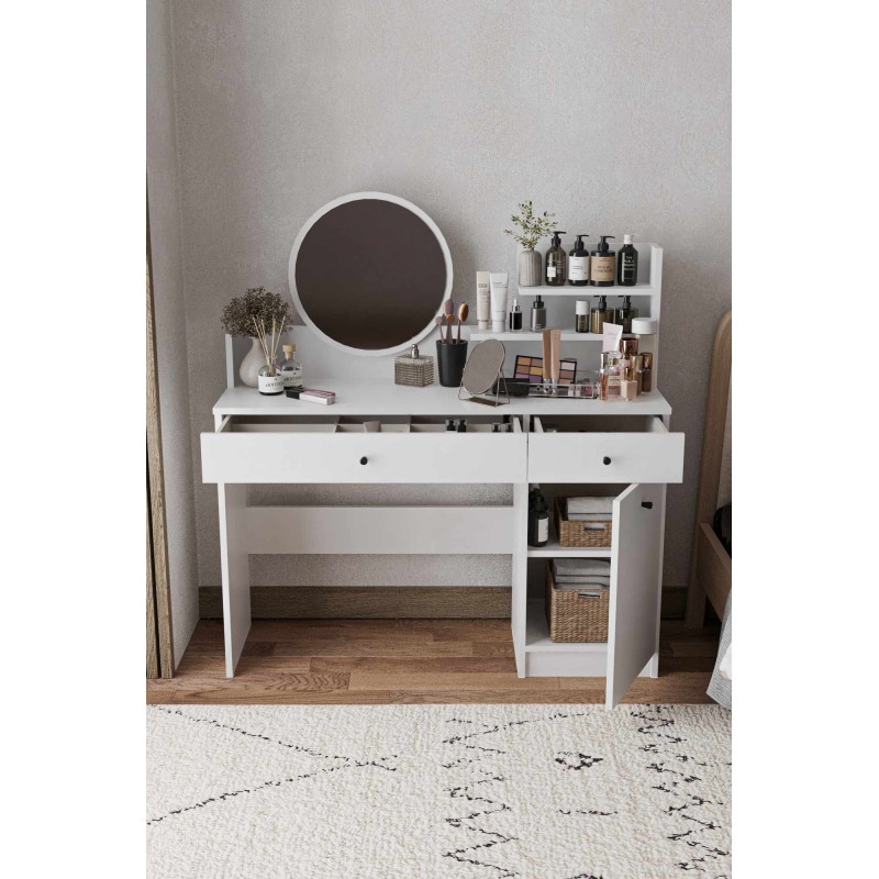 Make-Up Table Harmony 2 Round - White White
